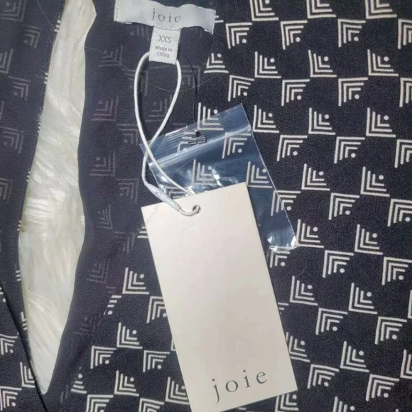 Joie Burgess Geometric Print Jumpsuit Womens XXS Bell 3/4 Sleeve & Cropped Pant
